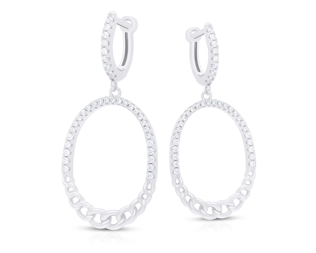 Kolczyki srebrne wiszące angielskie zapięcie