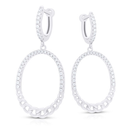 Kolczyki srebrne wiszące angielskie zapięcie