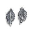 Klipsy srebrne w kształcie liścia - 2