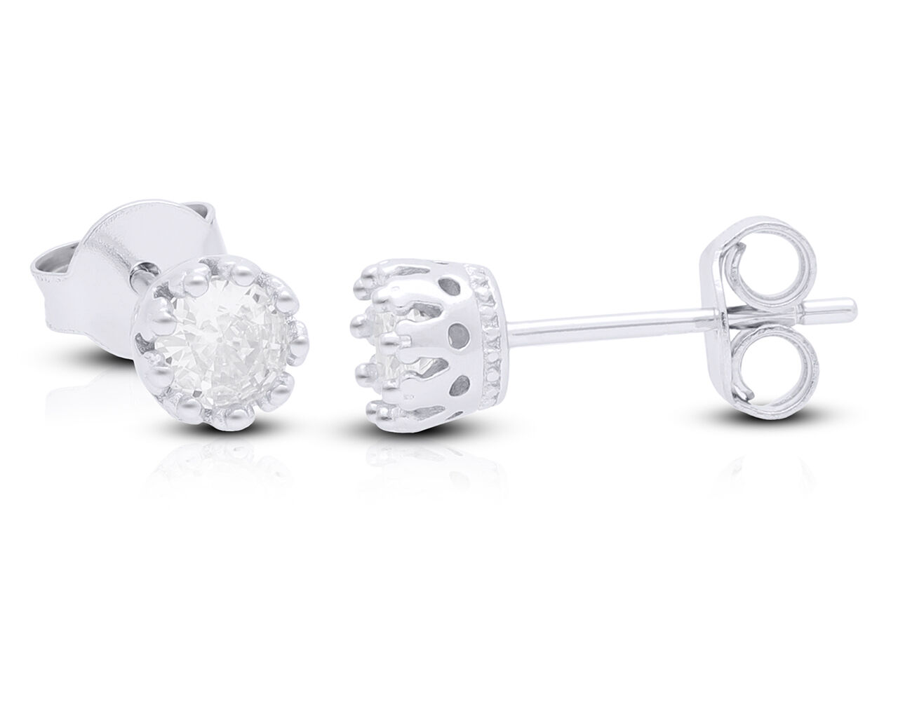 Kolczyki srebrne sztyfty z cyrkoniami pr.925