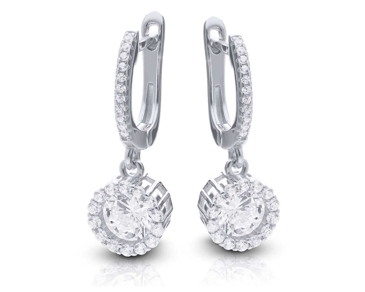 Kolczyki srebrne wiszące pięknie błyszczące