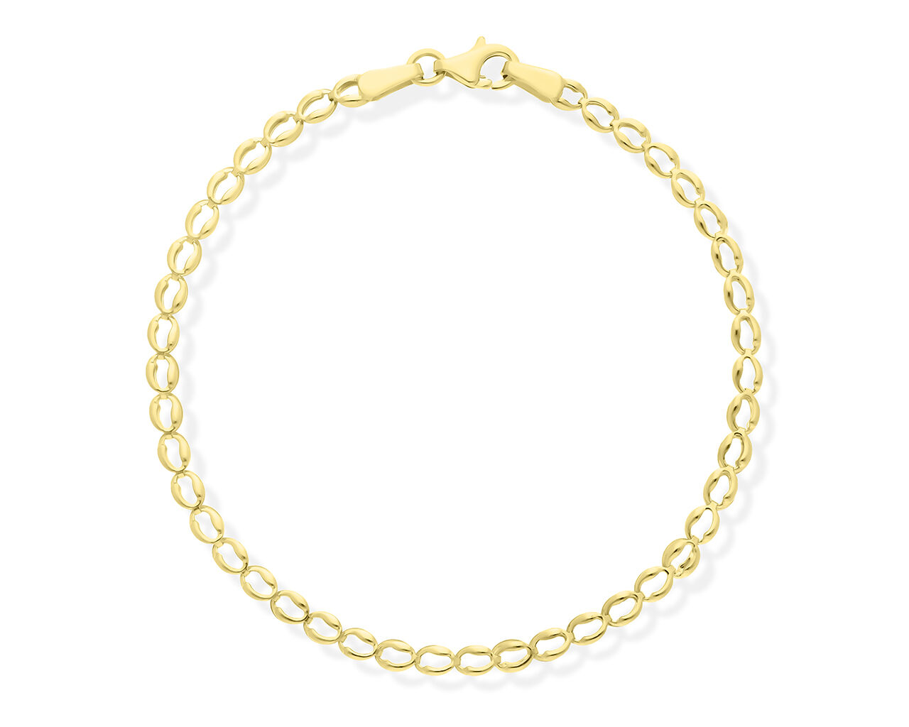 Złota bransoletka z gładkich elementów pr.585