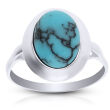 Pierścionek srebrny z turkusem pr.925 - 2