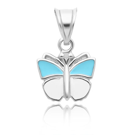 Zawieszka srebrna dla dziewczynki motylek