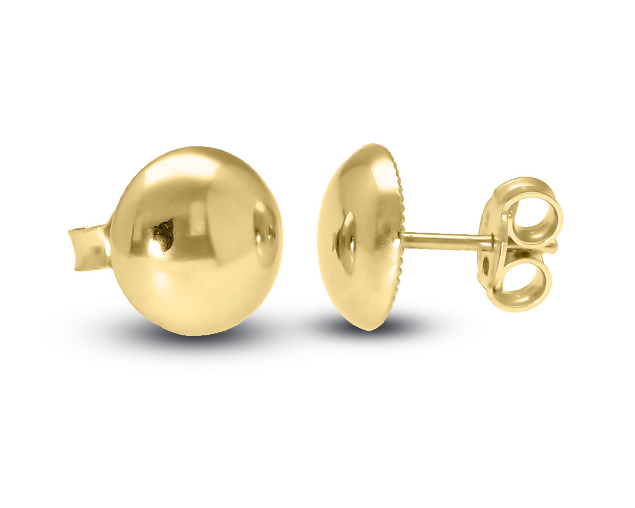 Kolczyki złote okrągłe gładkie na sztyfcie 