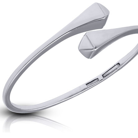 Bransoletka srebrna sztywna o oryginalnym wzorze