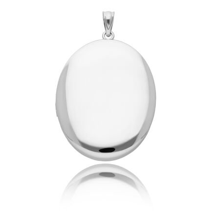 Srebrne puzderko na zdjęcia duże owalne