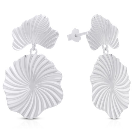 Kolczyki srebrne o modnym wzorze wiszące pr.925