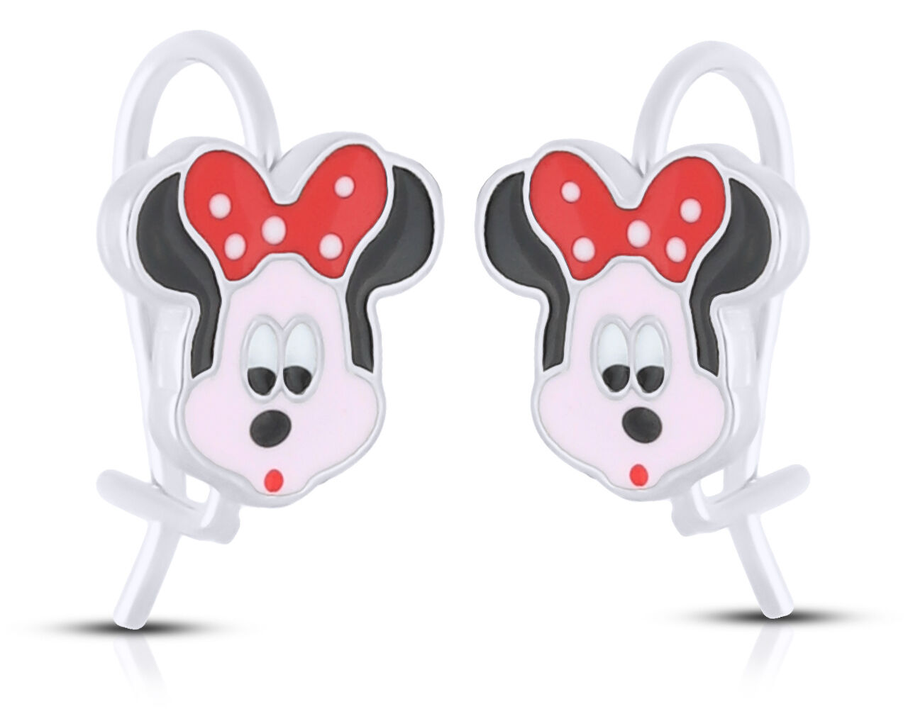 Kolczyki srebrne dla dziewczynki z myszką