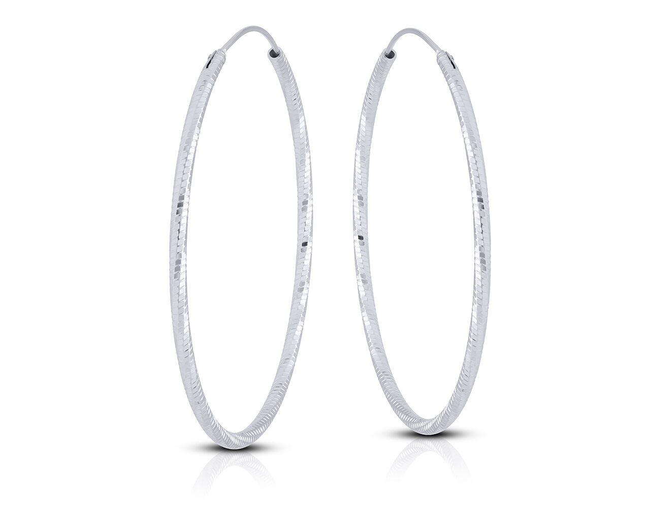 Kolczyki srebrne koła błyszczące pr.925