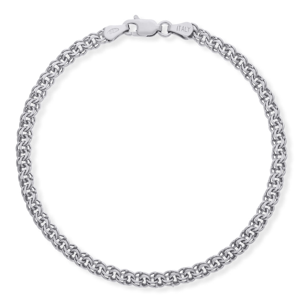 Bransoletka srebrna splot Garbaldi pr.925