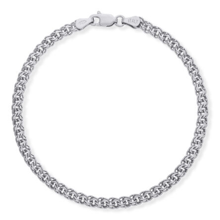 Bransoletka srebrna splot Garbaldi pr.925