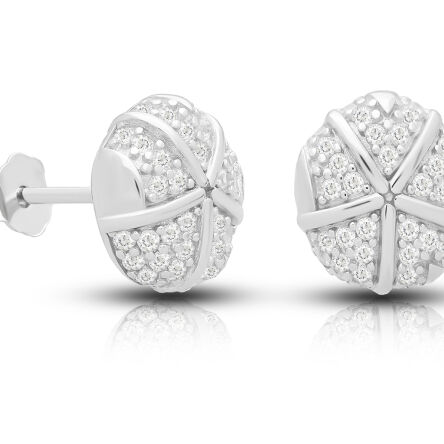 Kolczyki srebrne wysadzane cyrkoniami pr.925