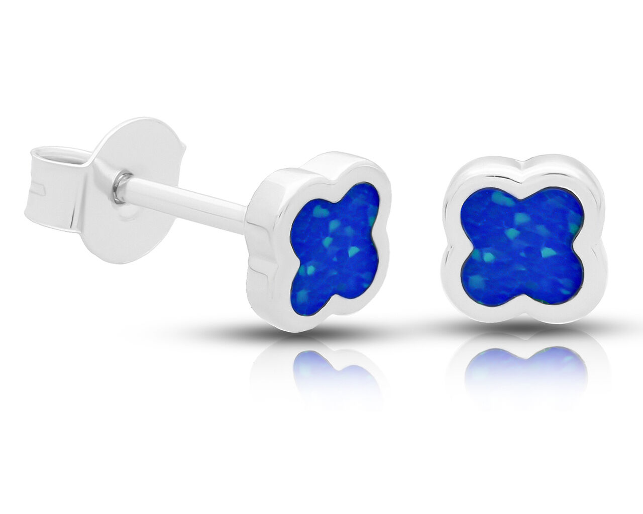 Kolczyki srebrne z opalem sztyfty pr.925