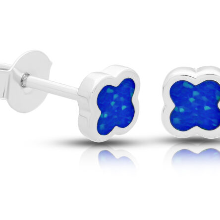 Kolczyki srebrne z opalem sztyfty pr.925