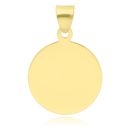 Złota zawieszka okrągła gładka pr.585