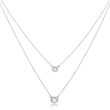 Naszyjnik srebrny damski podwójny z cyrkoniami - 3
