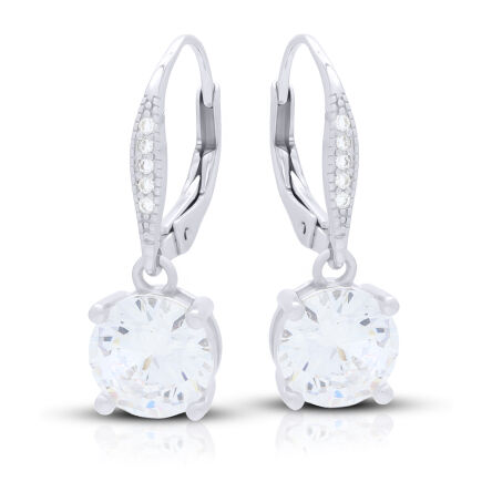 Kolczyki srebrne wiszące z cyrkoniami pr.925