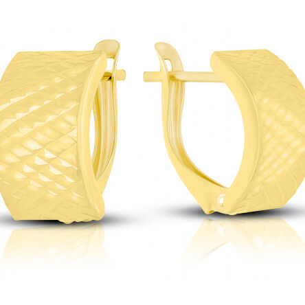 Kolczyki złote 585 angielskie diamentowane