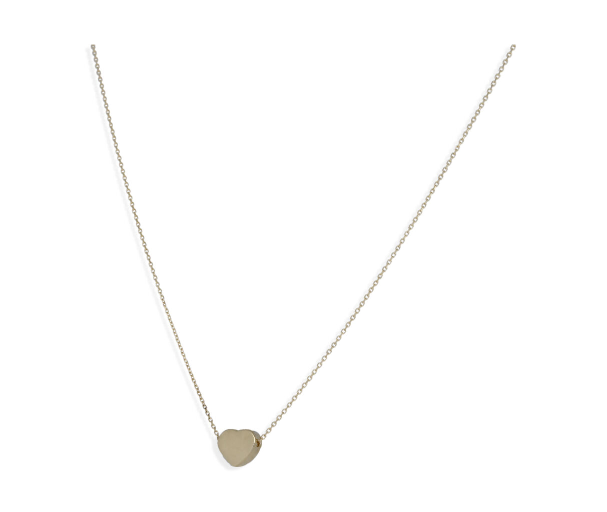Naszyjnik złoty celebrytka z gładkim serduszkiem