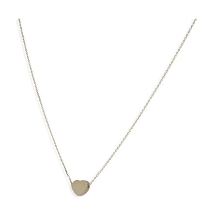 Naszyjnik złoty celebrytka z gładkim serduszkiem