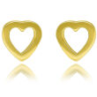 Złote kolczyki sztyfty serduszka - 2