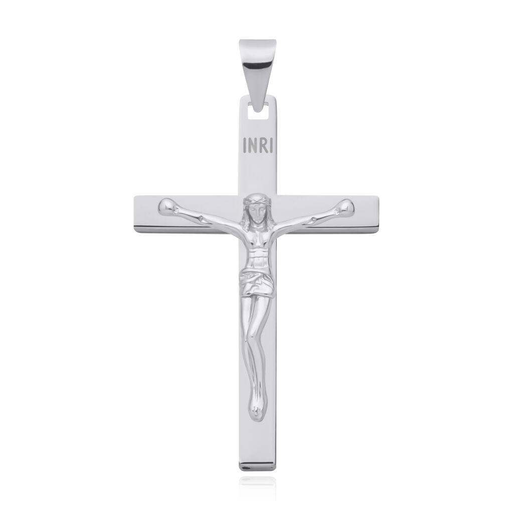 Srebrny krzyż z wizerunkiem Jezusa pr.925