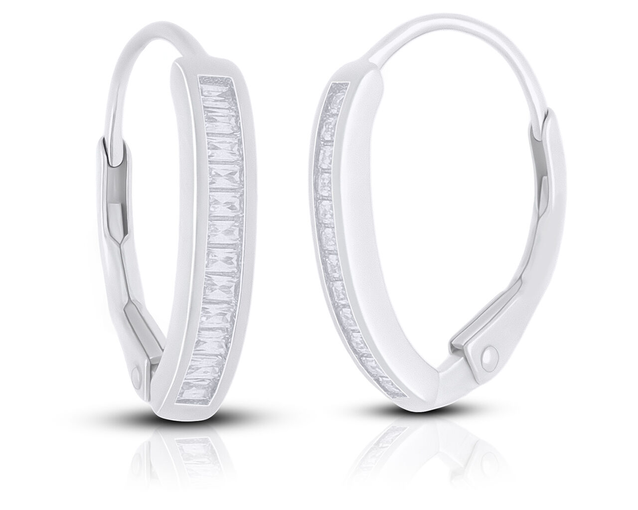 Kolczyki srebrne ozdobione cyrkoniami pr.925