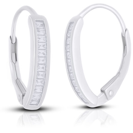 Kolczyki srebrne ozdobione cyrkoniami pr.925