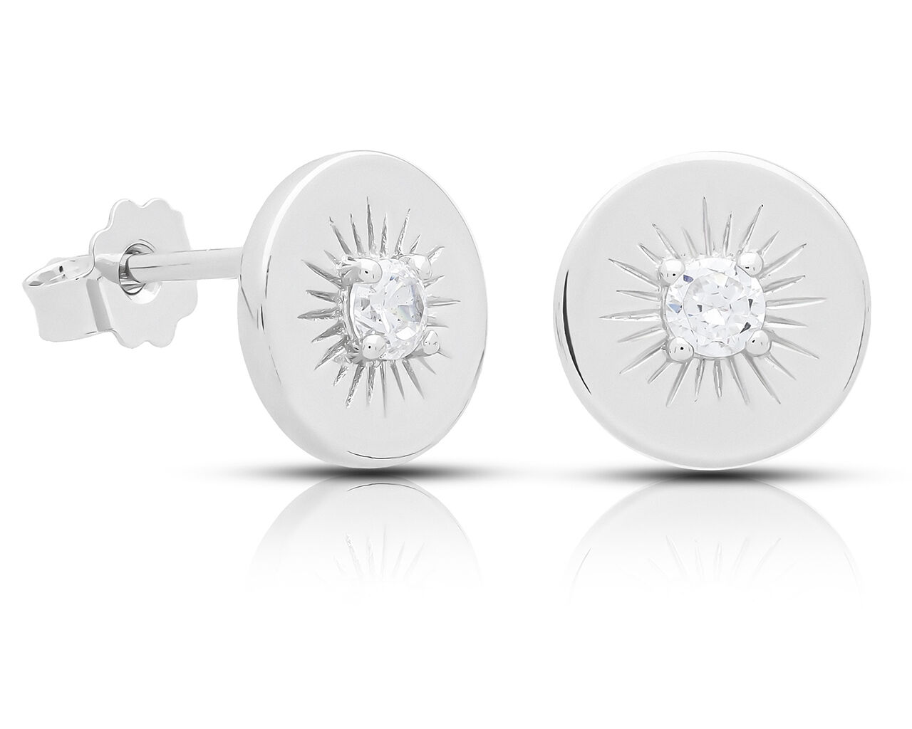 Kolczyki srebrne sztyfty z cyrkonią pr.925