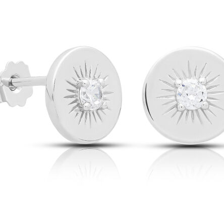 Kolczyki srebrne sztyfty z cyrkonią pr.925
