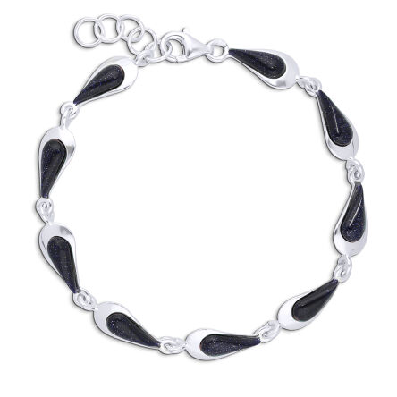 Bransoletka srebrna z kamieniami Noc Kairu