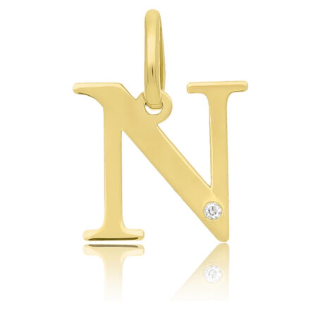 Złota Literka N z Brylantem pr.585