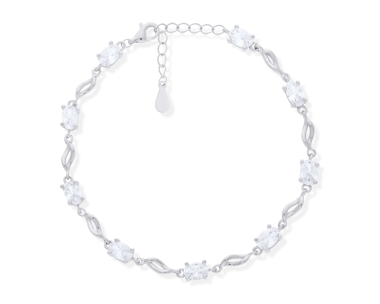 Bransoletka srebrna z cyrkoniami pr.925