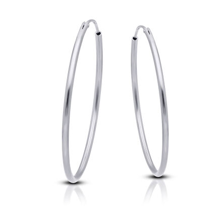 Kolczyki srebrne kółka gładkie pr.925