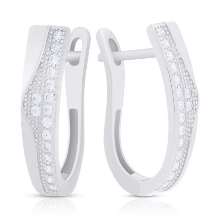 Kolczyki srebrne na angielskim zapięciu cyrkonie