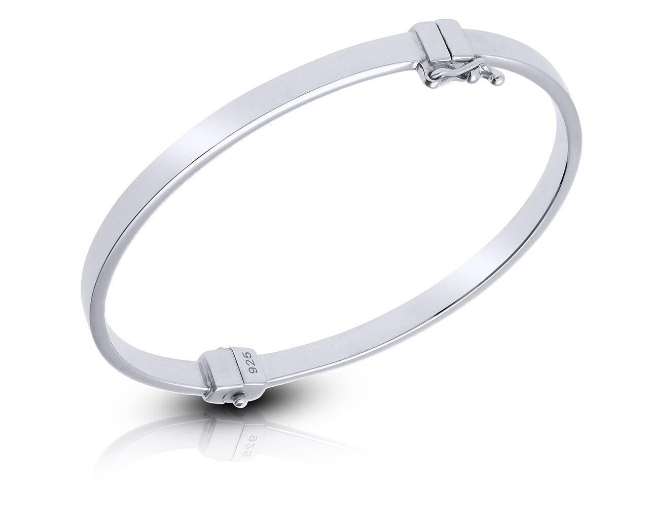 Bransoletka srebrna sztywna gładka pr.925