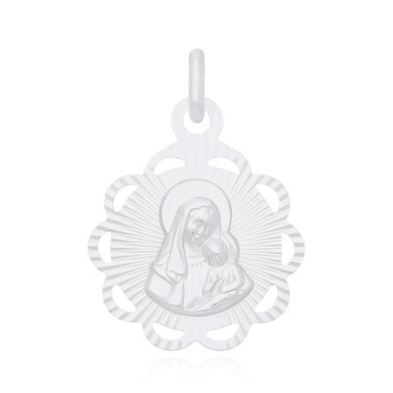 Medalik Srebrny Matka Boska z Dzieciątkiem Jezus