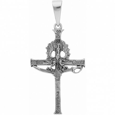 Krzyżyk srebrny patriotyczny Bóg,Honor,Ojczyzna