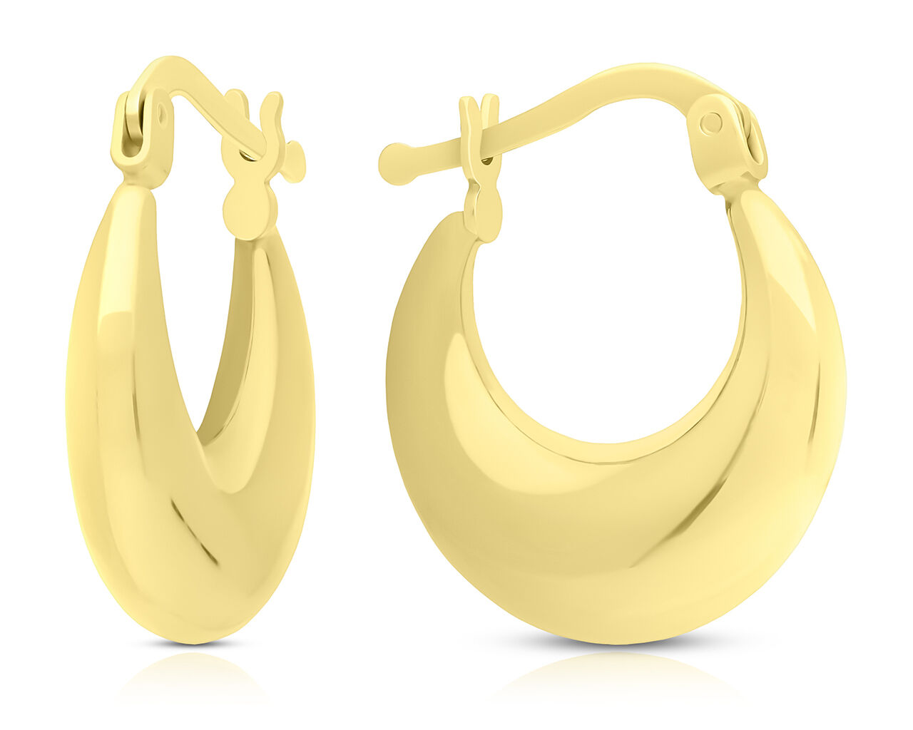 Złote kolczyki wiszące gładkie koła pr.585