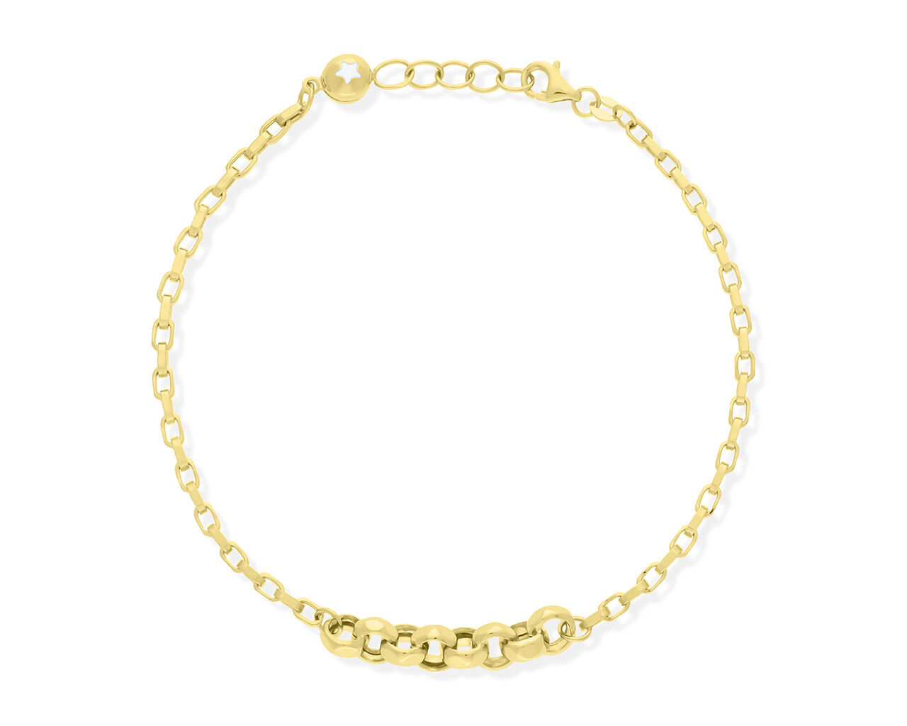 Bransoletka złota 585 szeroka oryginalny wzór