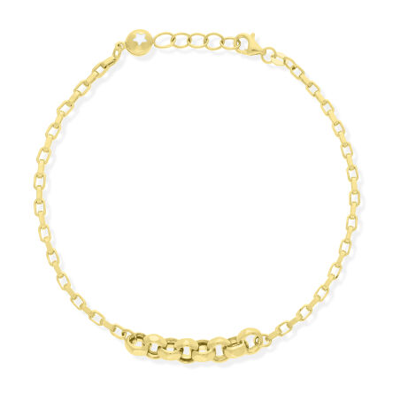 Bransoletka złota 585 szeroka oryginalny wzór