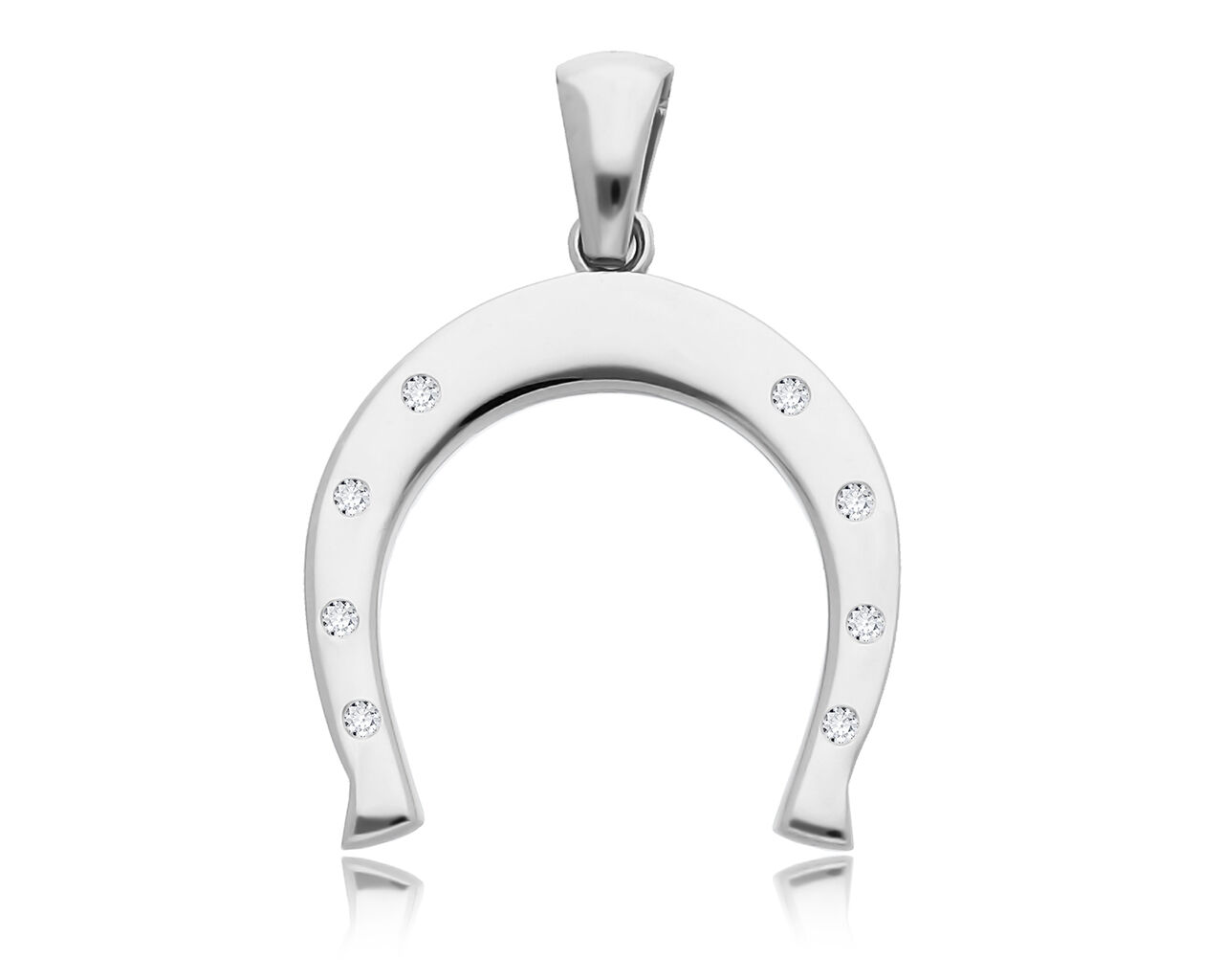 Zawieszka srebrna w kształcie podkowy pr.925