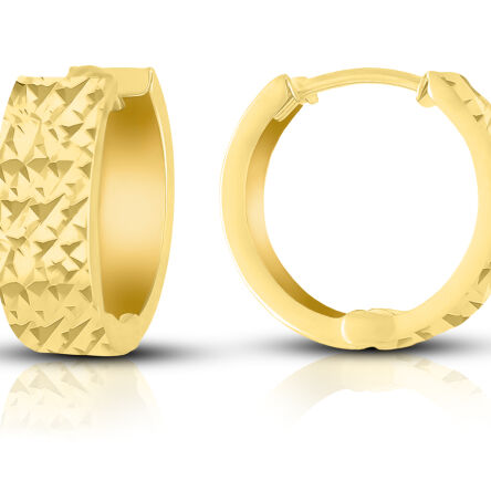 Kolczyki koła złote 585 błyszczące szerokie