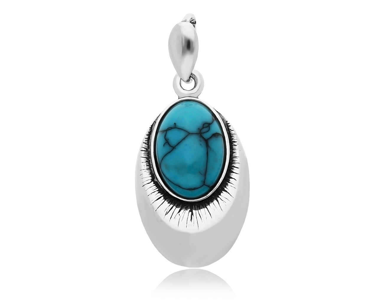 Zawieszka srebrna z turkusem pr. 925