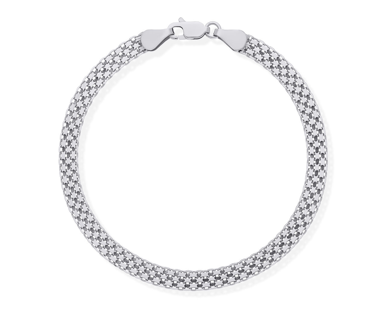 Bransoletka srebrna szeroka gładka pr.925