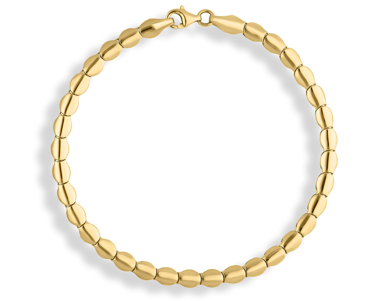 Złota bransoletka gładka damska pr.585