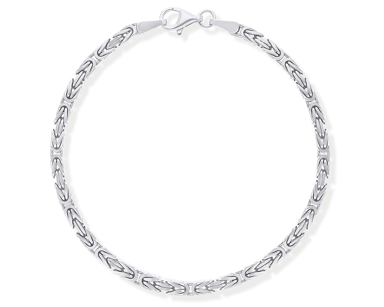 Bransoletka srebrna o splocie królewskim pr.925