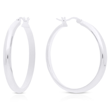 Kolczyki koła srebrne gładkie duże pr.925