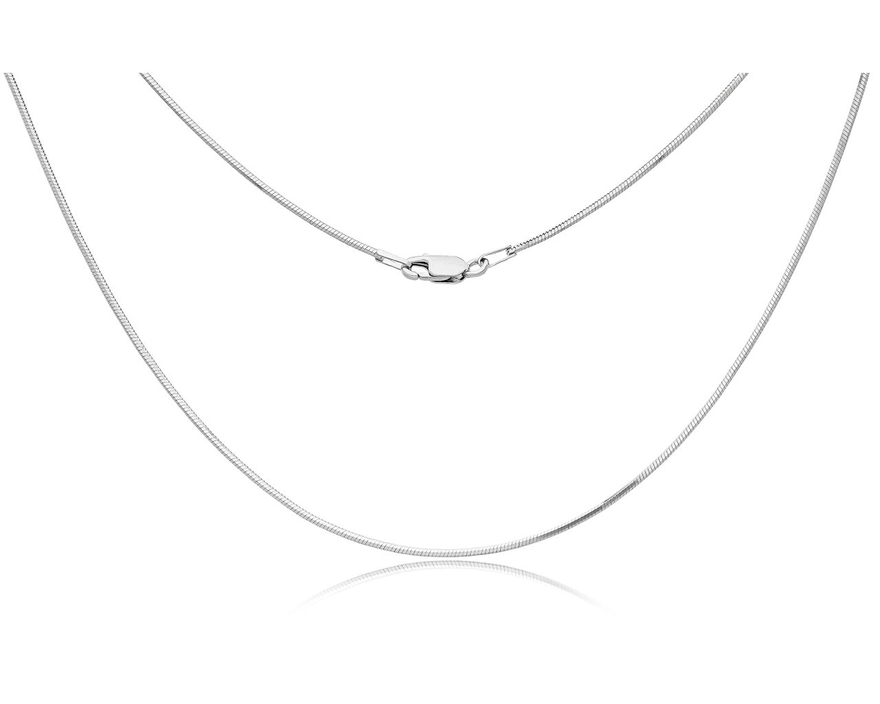 Łańcuszek srebrny rodowany splot linka